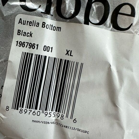 NWT Prana Aurelia Swim Bottom in Solid Black Size XL - Picture 4 of 4